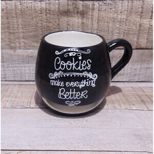 AVON "Cookies Make Everything Better" Ceramic Coffee Mug w/ Cookie Holder